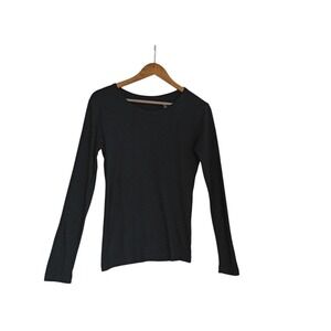 Gap The Bowery Super‎ Soft 100% Cotton Long Sleeve Crew Black Slim Fit Small